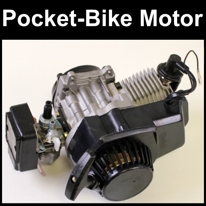 Pocket-Bike Motor inkl Vergaser mit 49ccm Pocketbike DirtBike Cross Dirt 1418